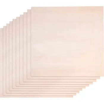 Výtvarná sada 5 ks balsové dřevěné desky 100x100x6 mm Silné čtvercové pláty z přírodního dřeva pro modely Kutilské projekty DIY řemeslné doplňky