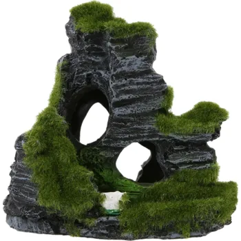 Dekorace do akvária Dekorace do akvária 11x5,5x9,5 cm Jeskyně pro ryby Pryskyřičný úkryt Netoxická akvarijní ozdoba Bezpečná pro vodu Realistické provedení