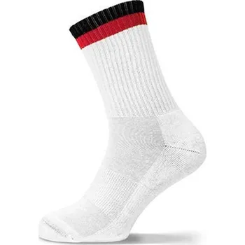 Mr. Socks Unisex sportovní ponožky L05006 White-Black_Red 42/46