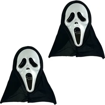 Karnevalový doplněk GUIRCA Plastová maska anonymous, vendeta, Halloween, 2 ks