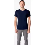 CityZen Davos navy pánské triko krátký rukáv slim fit 100% bavlna - L