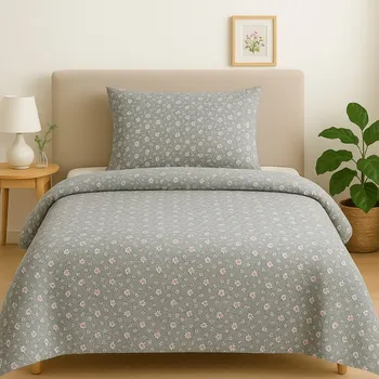 Povlečení Bavlněné povlečení, jednolůžko - Drobné kytičky