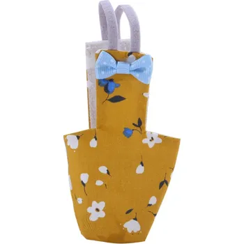 Hračka pro ptáka Bavlněná plenka pro papoušky 13 x 6,5 cm Tmavě žlutý vzor s květinami Modrý motýlek s puntíky Ochranná pomůcka pro ptáky