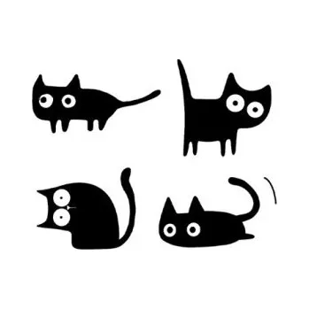 Odstranitelné tetování Dočasné tetování s motivem koček Kooky Voděodolná polopermanentní tetovací samolepka Vydrží až 15 dní Moderní tetovací technologie