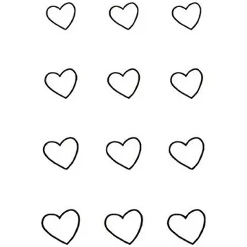 Odstranitelné tetování Voděodolné dočasné tetovací samolepky s motivem srdce Malé tetování na krk dlaně a prsty Dlouhotrvající minimalistické tetování