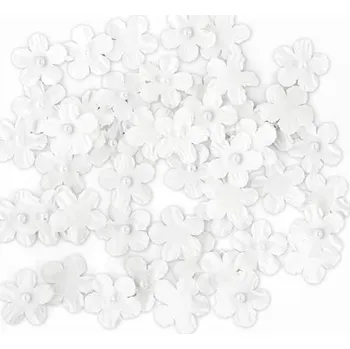 umělá květina Papírové květiny - bílé, 50 ks