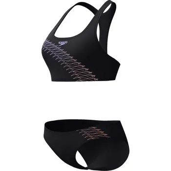 Dámské plavky Speedo Placement dvoudílné plavky - 0 - černá - 40