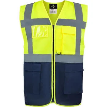 Korntex Hamburg Multifunkční reflexní vesta KX810 Signal Yellow-Navy 5XL