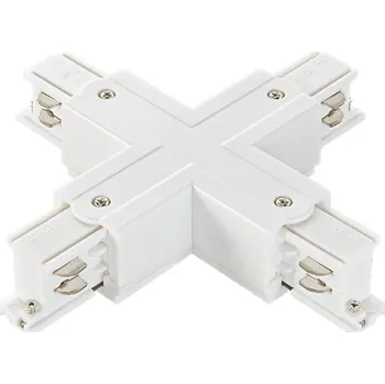 Bodové svítidlo FANEUROPE 3‑fázový systém RAIL křížové spojení (X‑spojení) bílá - FANEUROPE FAN LED-RAIL-X-BCO