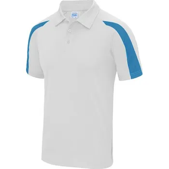 Pánská košile Just Cool Pánská polokošile JC043 Arctic White-Sapphire Blue L