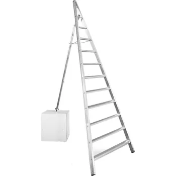 Železářství Svelt AGRILUXE Třínohý žebřík s teleskopickou zadní nohou - 10 stupňů