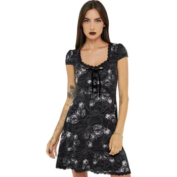 Dámské šaty šaty dámské KILLSTAR x ALCHEMY - Spidrasica's Web - Black - XXL