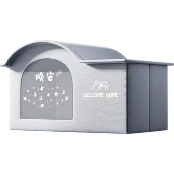 Pelíšek pro psa Letní chladicí domek pro kočky a malé psy 61 x 42 x 40 cm Oxfordský materiál Hnízdo pro mazlíčky Vhodný pro čtyři roční období