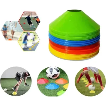 Sada 30 tréninkových kuželů 12,5 x 5 cm Plastové kužely na fotbal Tréninkové pomůcky pro sportovní aktivity Značení hřiště PE materiál