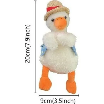 plyšák Plyšová kachna v klobouku dekorace do auta na páčku stěrače nebo blinkru interiérová ozdoba plyšová figurka