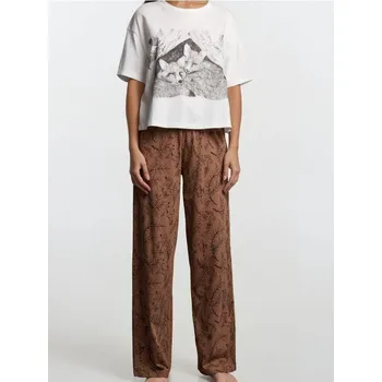 Dámské pyžamo Sinsay - Dvoudílné bavlněné pyžamo - bílá - 148GF-00X - 148GF-00X-S