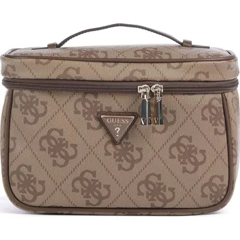 Kosmetická taška Guess Berta 4G Logo Toaletních taštiček 18cm, 5L, hnědá, imitace kůže, 224758