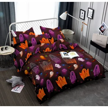 Povlečení Povlečení z mikrovlákna SPOOKY SOIREE černé Rozměr povlečení: 2 ks 70 x 80 cm | 160 x 200 cm, 140x200 / 70x90 cm, 200x220 + 2 polštáře 70x90 cm