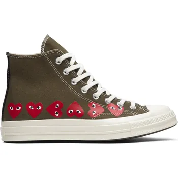 Pánské tenisky Converse Chuck Taylor All Star 70 Hi Comme des Garcons PLAY Multi-Heart Green Velikost: 41,5
