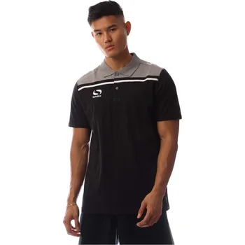 Pánské tričko Sondico Performance Polo Shirt Black/Charocal L