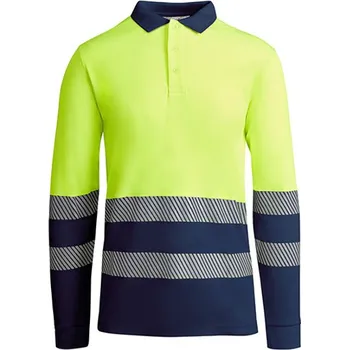 Roly Atrio Pánské reflexní tričko HV9319 Navy Blue 55-Fluor Yellow 221 L