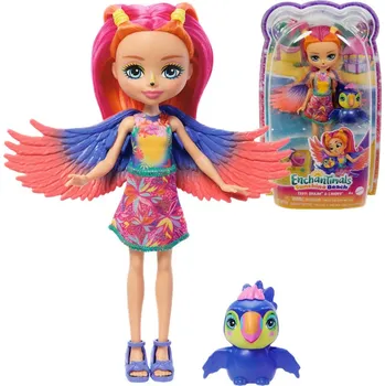 Enchantimals Slunečná Pláž Panenka Trippi Tukan + Zvířátko HRX83