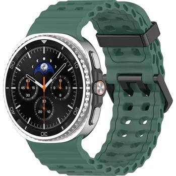 4wrist Silikonový sportovní řemínek pro Samsung Galaxy Watch8 - Tmavě zelená + 2 měsíce na vrácení zboží