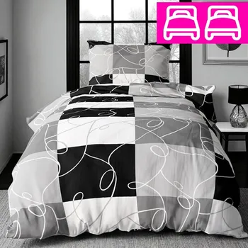 Povlečení Bavlněné povlečení PURA GREY 4-dílna sada 140x200 cm