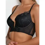 Sinsay - Push-up podprsenka s vyšívanou krajkou a lurexovým efektem - černá - 032FA-99X - 032FA-99X-80C