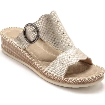 Dámské pantofle PédiConfort PEDICONFORT Kožené pružné pantofle béžová 38