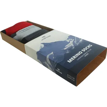 Lasting FWC-3pack Merino ponožky - červená, šedá, antracit podkolenky