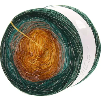 Příze Vánoční medovina zlatý lunární lurex 3-nitka 750 m - Misha style příze