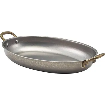 GENWARE Servírovací hrnec oválný, nerez Vintage, objem 1 l, výška 4 cm