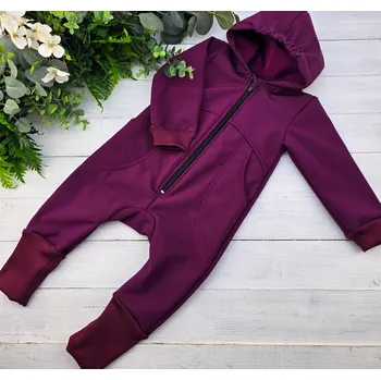 Dětský overall Kulišárny Softshell overal s kapsami MALINOVÁ VELIKOST: 62-68