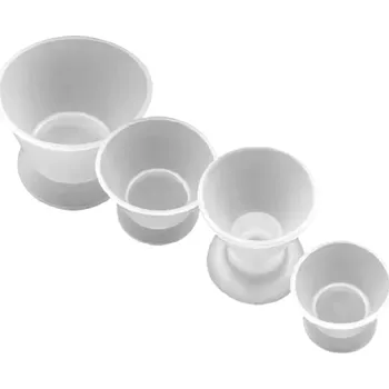 Zubní nit Sada 4 silikonových míchacích misek pro zubaře různé velikosti průměr 28 mm 34 mm 44 mm 54 mm Zubní laboratorní vybavení