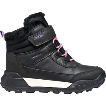 Dívčí sněhule Dětská zimní obuv Geox J TREKKYUP B ABX 31 Černá, Růžová, Bílá