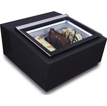 COMBISTEEL Pultová vitrína na zmrzlinu - černá