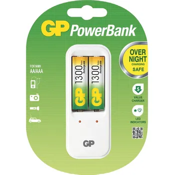 Nabíječka baterií GP Nabíječka baterií PB410, 2 AA NiMH1300