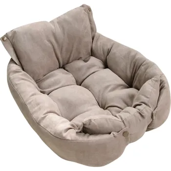 Pelíšek pro psa Multifunkční podložka pro psy a kočky 3 v 1 94 x 67 cm Zimní pelíšek Skládací spací postel Měkký polštář pro štěňata a koťata Domácí mazlíček hnědá