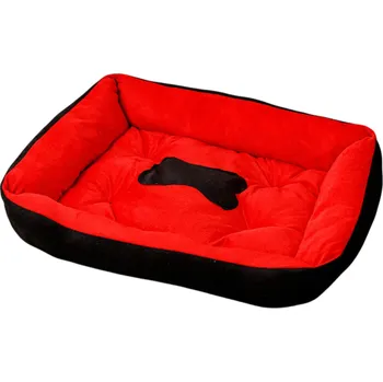 Pelíšek pro psa Pelíšek pro psy a kočky 45x30 cm Teplá podložka Bavlněná pohovka Zahuštěný košík Prodyšné hnízdo Vnitřní bouda pro domácí mazlíčky červená