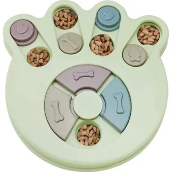 Hračka pro psa Interaktivní hlavolamová miska pro psy a kočky pomalé krmení proti hltání výcviková hračka s dávkovačem pamlsků 23 cm zelená