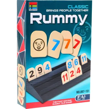 Desková hra Ramiz Logická číselná hra Rummy pro děti dospělé Rodinná zábava + výuka matematiky