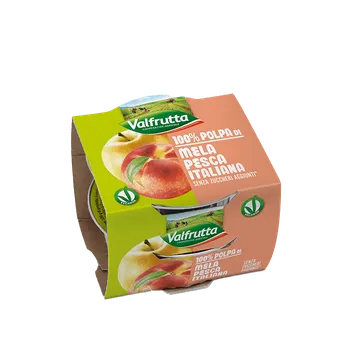 Conserve Italia Soc. Coop. Agricola Ovocné pyré jablko broskev Valfrutta 2x100g