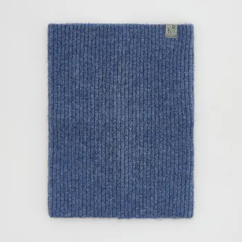 Čepice Reserved - Dutá šála s příměsí vlny - tmavomodrá - 777GT-59X - 777GT-59X-ONE