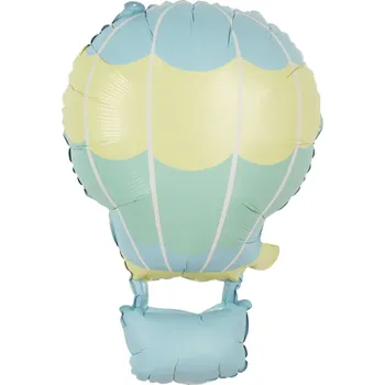 Karnevalový doplněk Fóliový balonek 61 x 41 cm Dekorace ve tvaru horkovzdušného balónu Nafukovací party výzdoba narozeninová oslava svatba dětská párty
