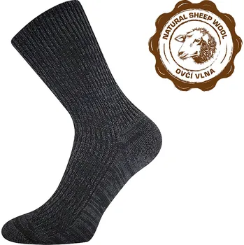 Pánské ponožky Boma Ponožky silné ŘÍP vlněné (3 páry) Barva: ČERNÁ, Velikost: 41-42 (27-28)