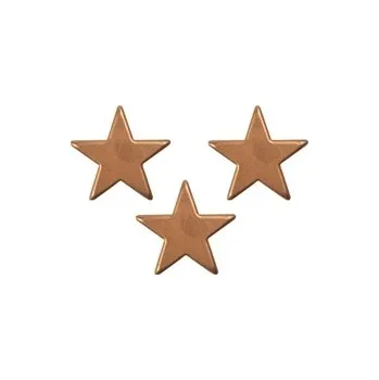 Čokoláda Čokoládová dekorace - HVĚZDIČKY BRONZOVÉ / 10 kusů