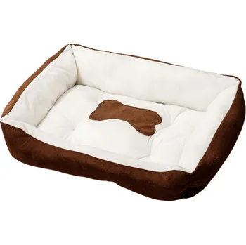 Pelíšek pro psa Pelíšek pro psy a kočky 50x40 cm Teplá bavlněná pohovka Zahuštěný pelíšek Prodyšný košík Vnitřní bouda Podložka pro domácí mazlíčky bílá