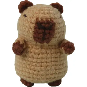 Výtvarná sada Sada na háčkování kapybara Roztomilé zvířátko DIY tvoření Kreativní set s návodem a materiálem Vánoční dárek Háčkovací sada pro začátečníky