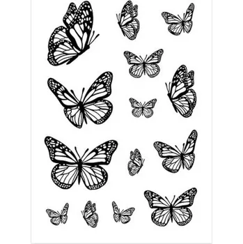Tetování Voděodolné dočasné tetovací samolepky s motivem motýla 10 x 14 cm Falešné tetování pro muže i ženy Dlouhotrvající tělové ozdoby